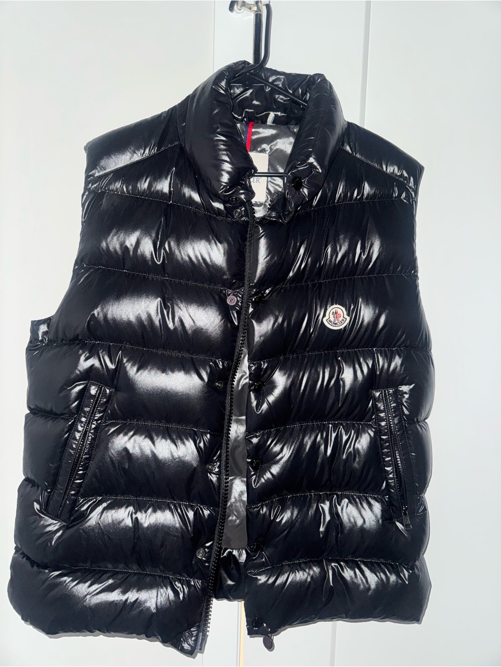Moncler Glossy Black Quilted Puffer Jacket - Interior Comic Patch